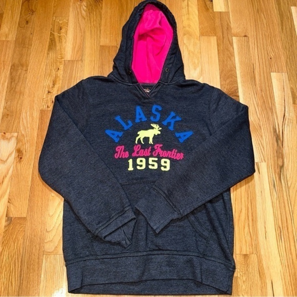Alaska Hoodie By Prarie Mountian The Last Frontier Alaska 1959 Unisex Small